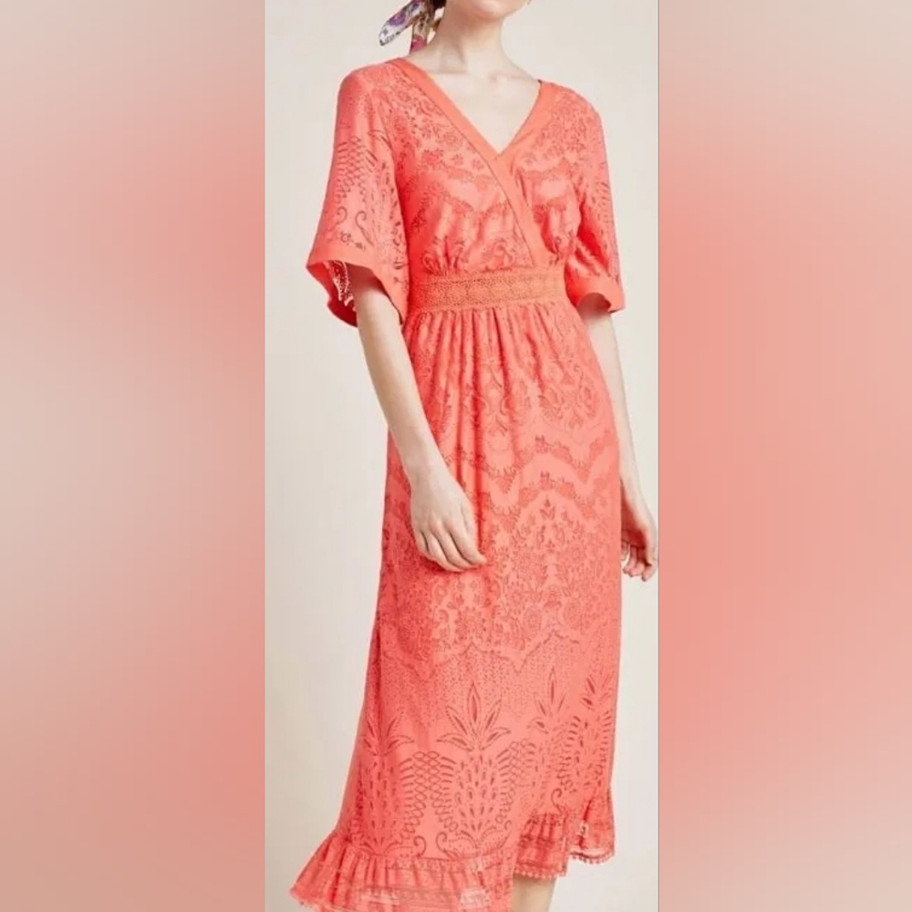 FARM Rio Lace "Devore" Maxi Dress
